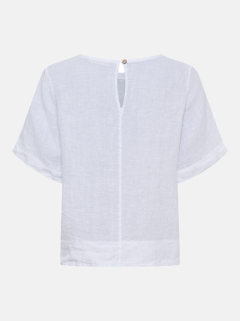 Alternative view of Top - MdcCeyla Leinen Shirt, Optical White