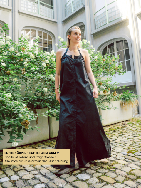 Alternative view of Kleid - Nora Voile Halterneck, Black