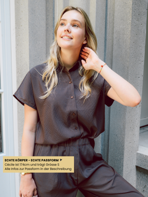 Alternative view of Bluse – Barley, Tan Stripe