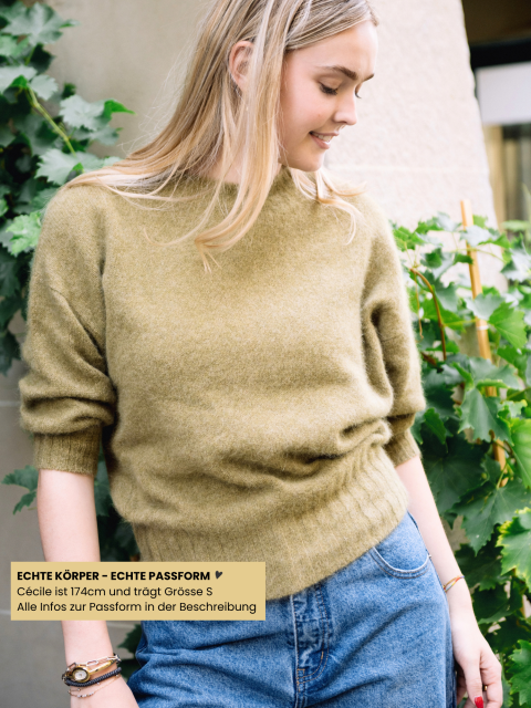 Alternative view of Pullover - Mona Sweater, Olive Green Melange