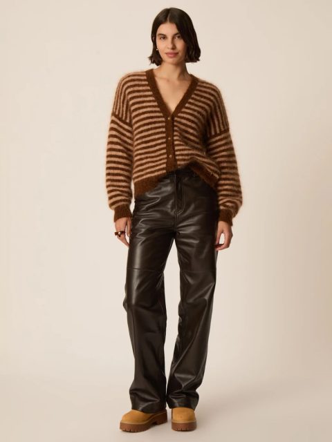 Cardigan - Alvaro, Cognac Chiné / Blush Chiné – Bild 3