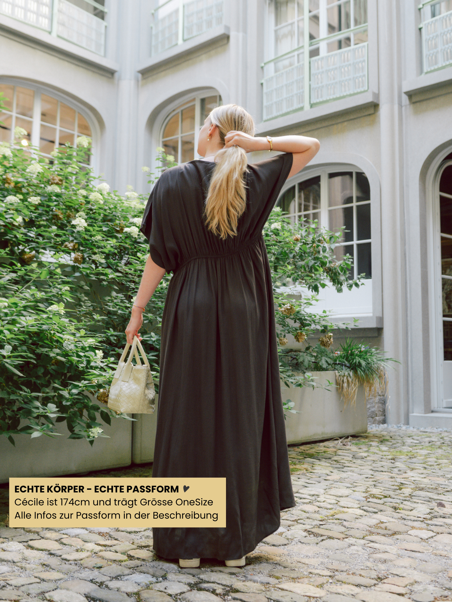 Kleid - Long Twill, Espresso – Bild 3