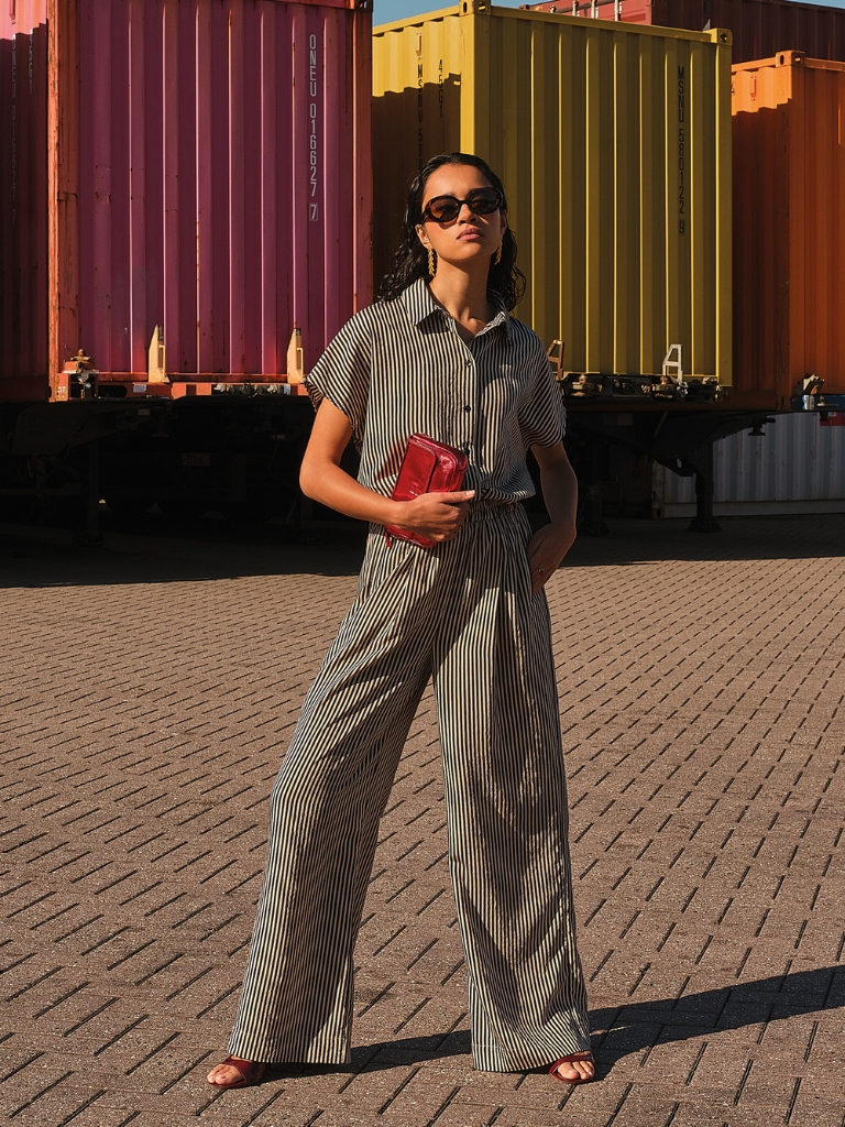 Hosen - Celin Stripe, Midnight Stripe – Bild 9