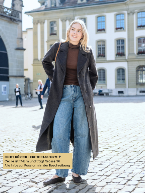 Mantel - BYABONNET Long Coat, Java Melange Brown – Bild 3