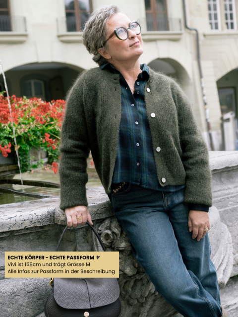 Bluse - Sarah Short, Green Tartan Check – Bild 3