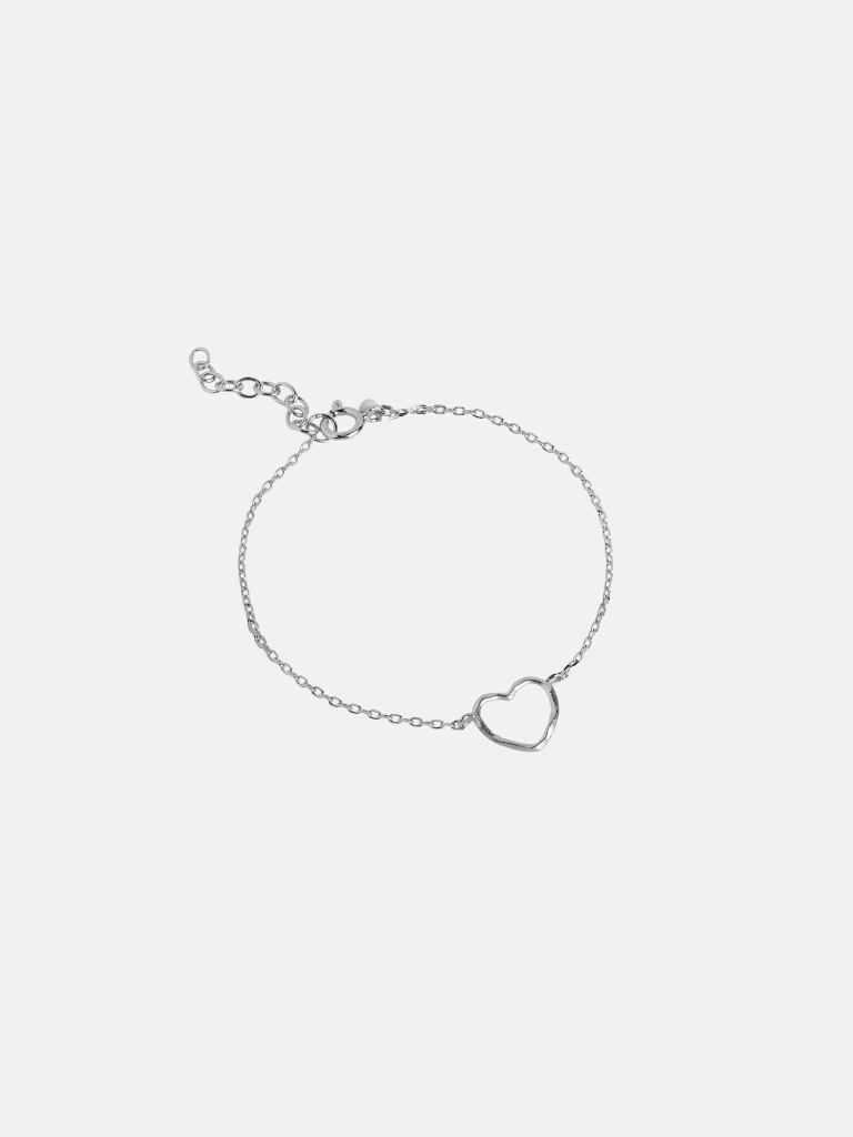 Armband - Organic Heart, Silber
