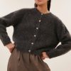 Cardigan Vasile in Moss Brown Color von by-bar