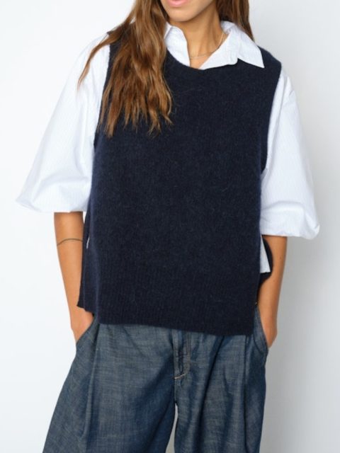 Alternative view of Gilet - MMThora Tie Knit Vest, Salute Navy