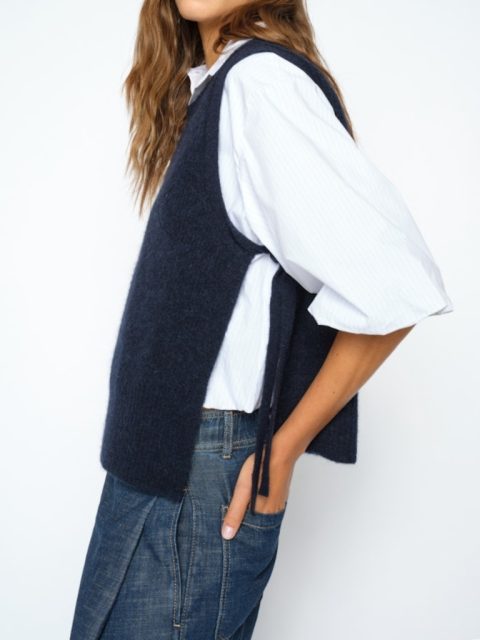 Gilet - MMThora Tie Knit Vest, Salute Navy – Bild 3