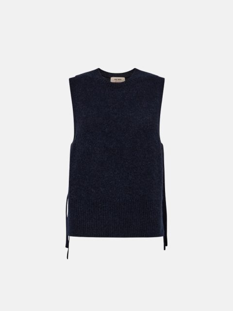 Gilet - MMThora Tie Knit Vest, Salute Navy