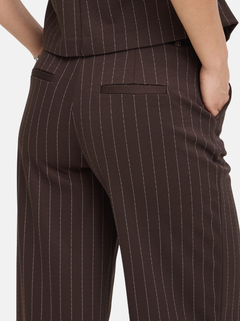 Hose - BYROWAN Wide Pants Stripe, Java Pinstripe – Bild 3