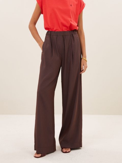 Hose – Celin Stripe Pants, Tan Stripe
