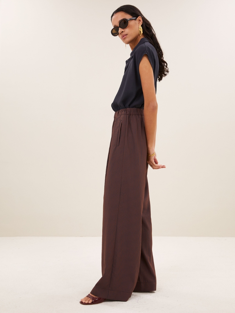 Hose – Celin Stripe Pants, Tan Stripe – Bild 6