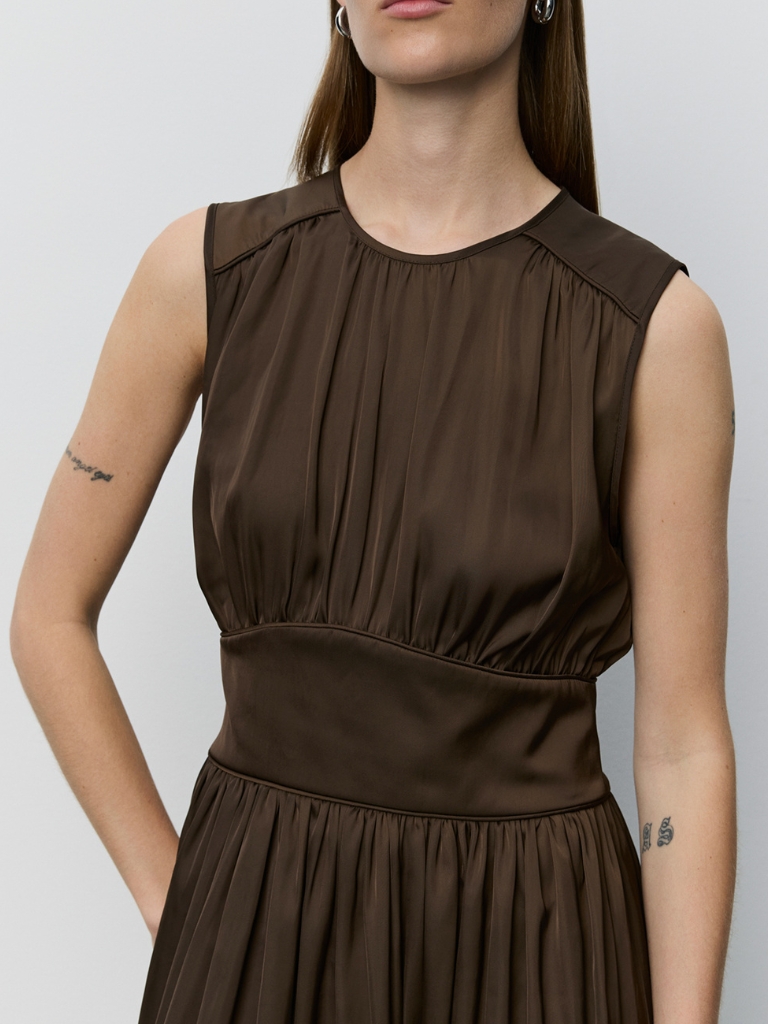 Kleid - LINSW Maxi Dress, Intense Brown – Bild 3