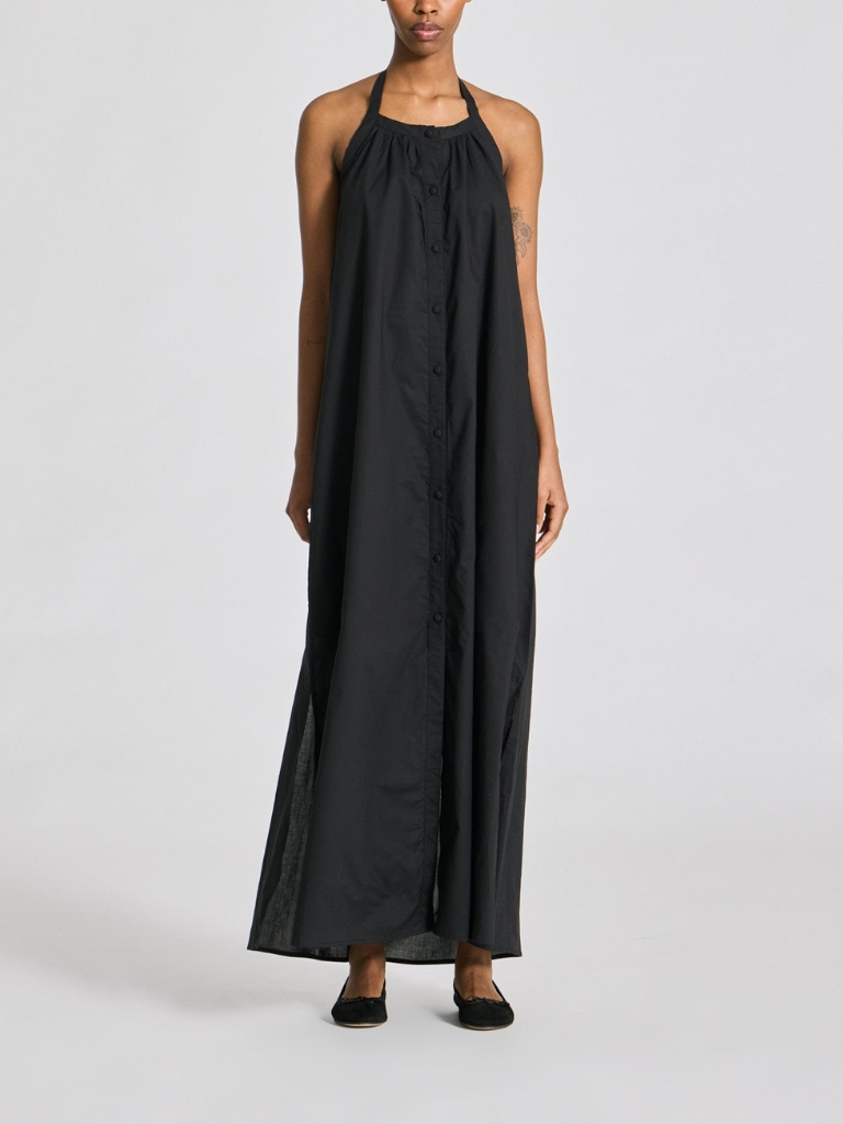 Kleid - Nora Voile Halterneck, Black