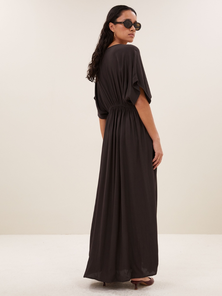 Kleid - Long Twill, Espresso – Bild 4