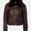 JcSophie Lederjacke Pure in Antique Brown