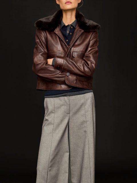 Alternative view of Lederjacke – Pure, Antique Brown