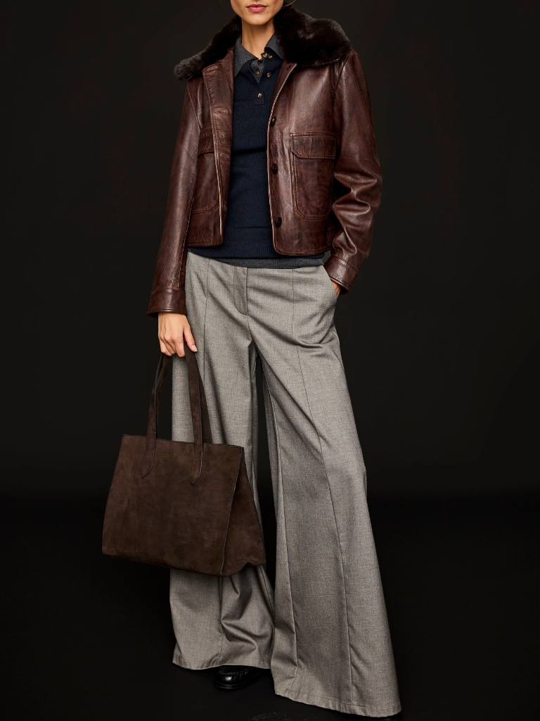 Lederjacke – Pure, Antique Brown – Bild 3