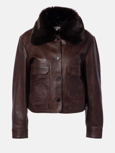 JcSophie Lederjacke Pure in Antique Brown