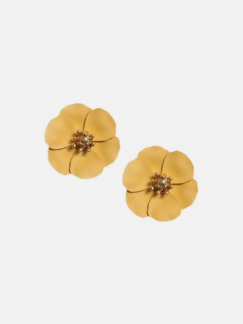 Ohrringe - Flower Small, Matt Yellow