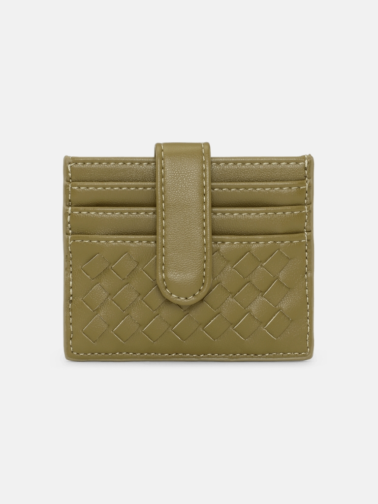 Portemonnai – Woven card Wallet, Green One