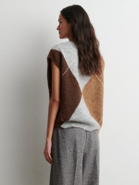 Alternative view of Pullover - Forca Knit V-Neck, Light Grey Melange
