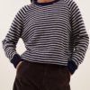 Pullover - Sally Stripe, Midnight Marine
