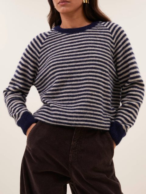 Pullover - Sally Stripe, Midnight Marine