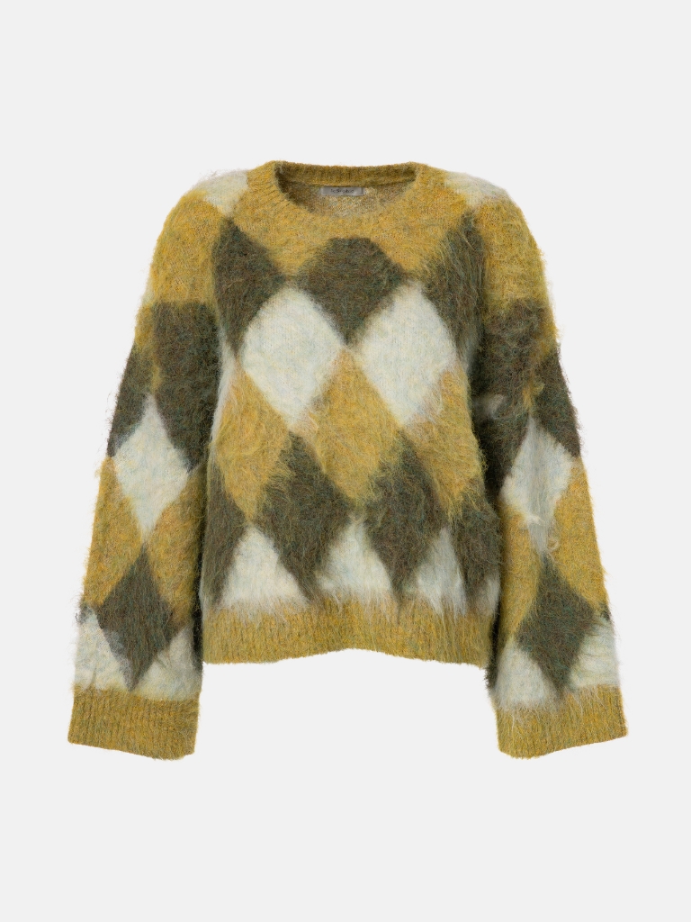 Pullover – Phil, Lime Argyle