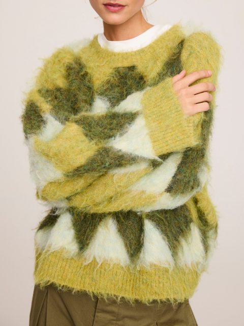 Pullover – Phil, Lime Argyle – Bild 3