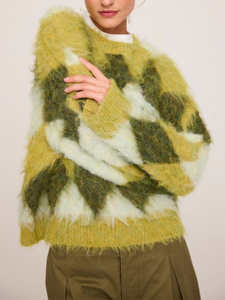 Pullover – Phil, Lime Argyle – Bild 2