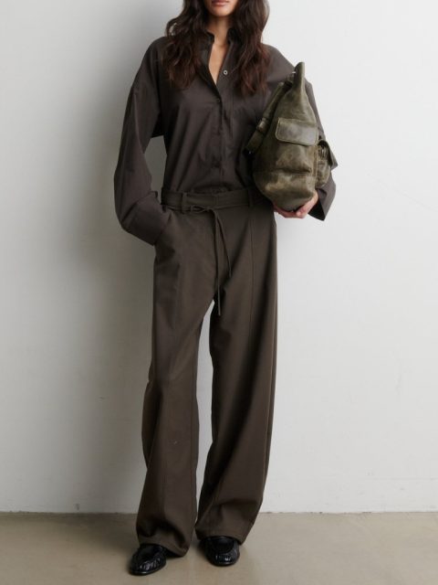 Shirt - Lanna, Black Olive – Bild 5
