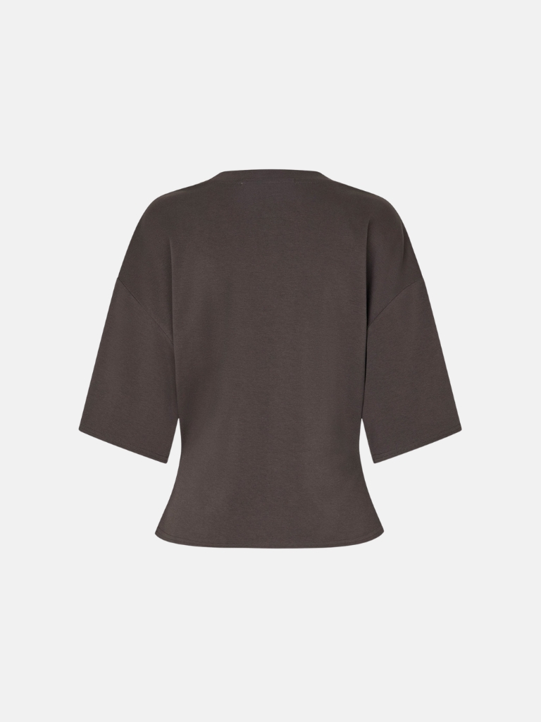 Shirt - Missouri Tee, Dark Brown Melange – Bild 3