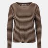 JcSophie T-Shirt- Prisca, Brown_Sage Stripes