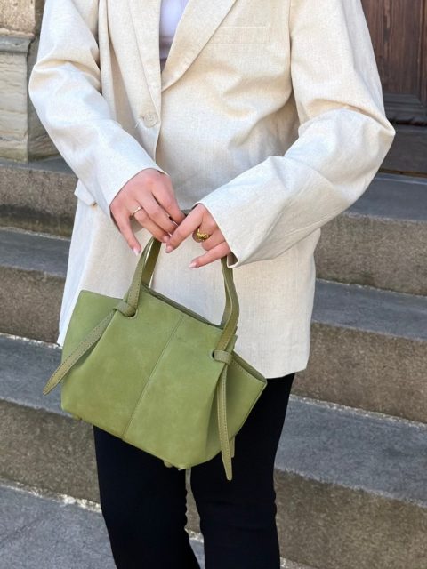 Alternative view of Tasche - Andrea Mini Strap, Faux Suede, Pistachio