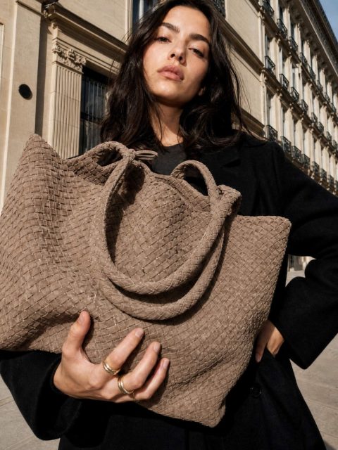 Tasche - Mia Suede Soft Square, Beige – Bild 3