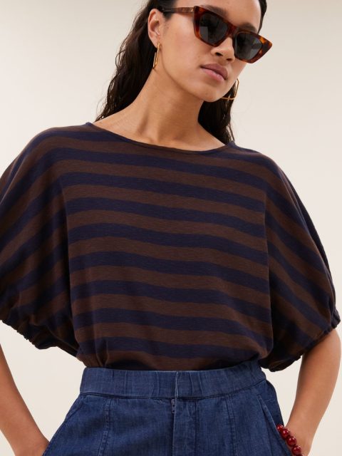 Top – Merle Big Stripe, Coffee Bean (2)