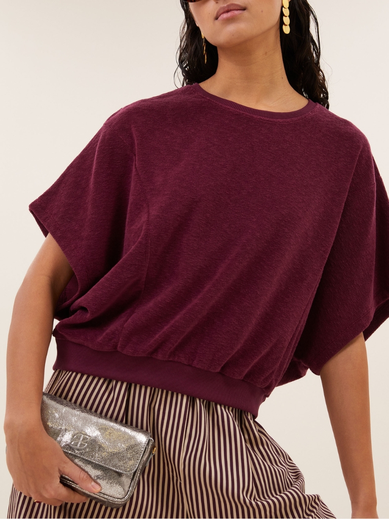 Top Nuki Slub in Burgundy Crush color from by-bar