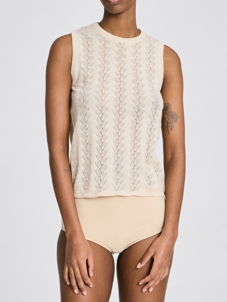 Top - Sofie Butterfly Knit, Ecru
