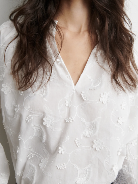 Bluse - Rosalil, Bright White – Bild 3