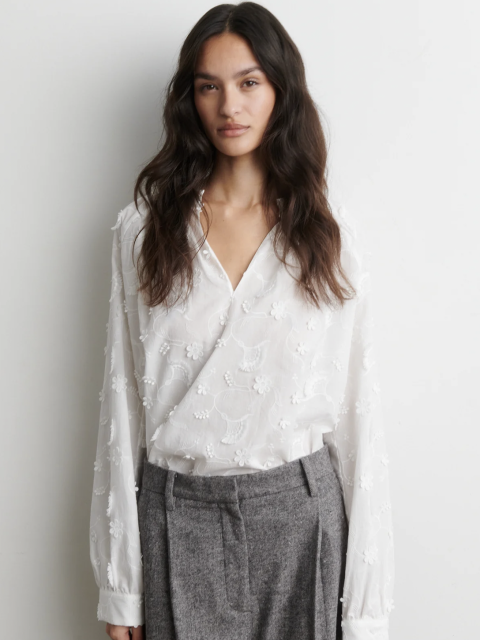 Bluse - Rosalil, Bright White – Bild 5
