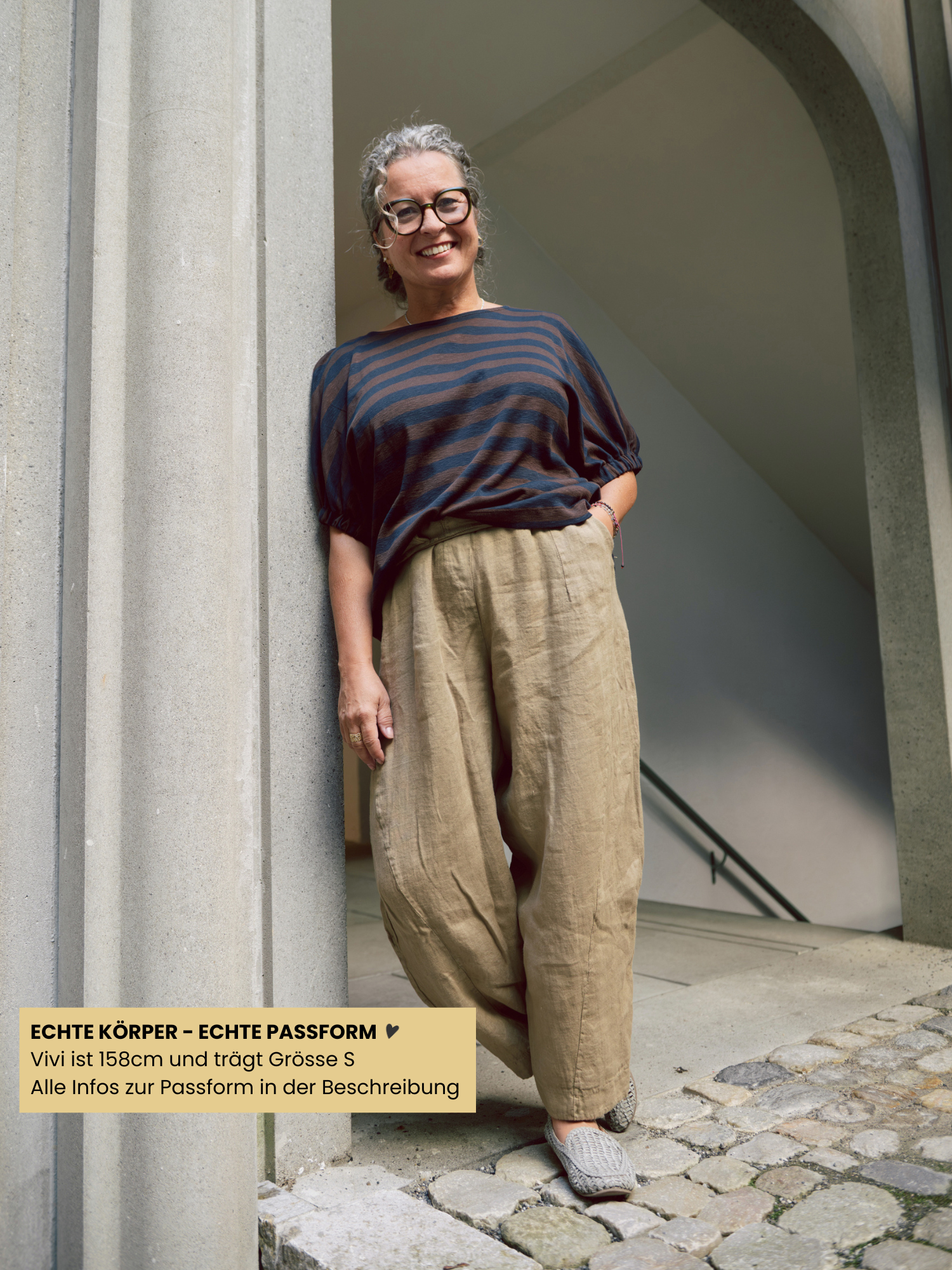 Shirt - Merle Big Stripe, Coffee Bean – Bild 2