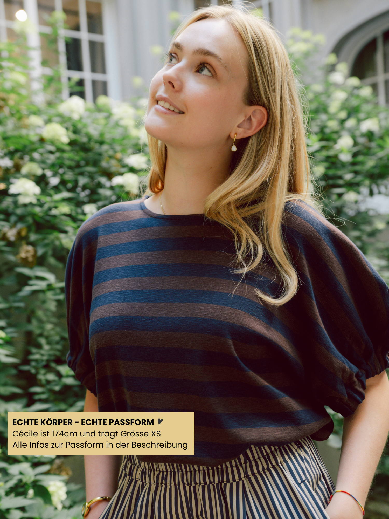Shirt - Merle Big Stripe, Coffee Bean – Bild 3