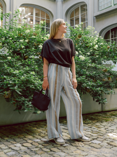 Shop the Look - Brown and Stripes