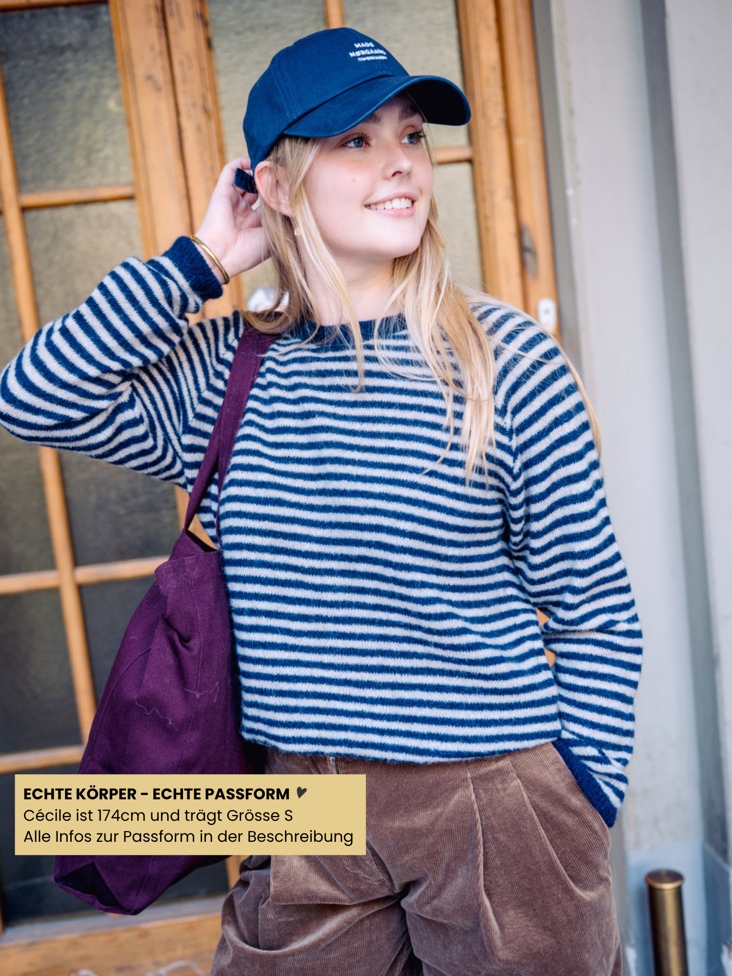 Pullover - Sally Stripe, Midnight Marine – Bild 3
