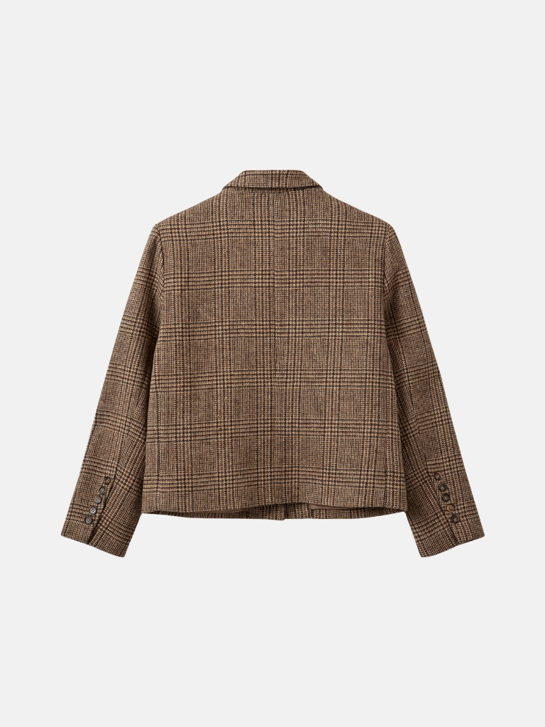 Blazer - EllySW Checked Short, Brown Check – Bild 6