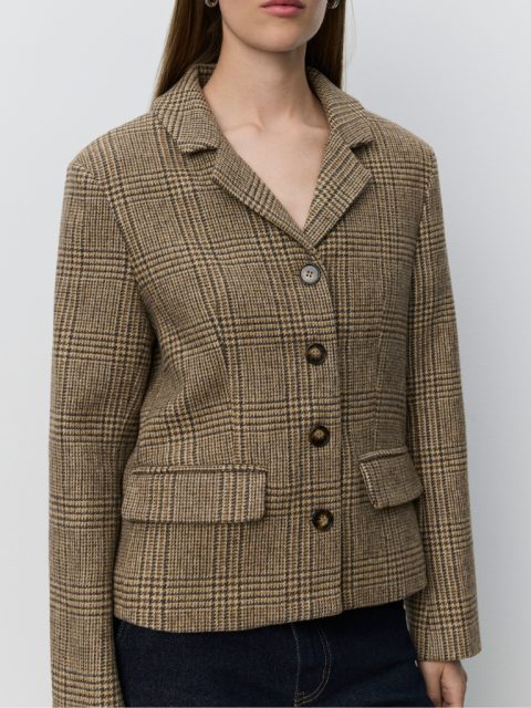 Alternative view of Blazer - EllySW Checked Short, Brown Check