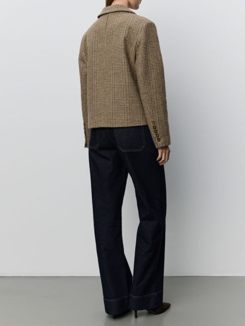 Blazer - EllySW Checked Short, Brown Check – Bild 5