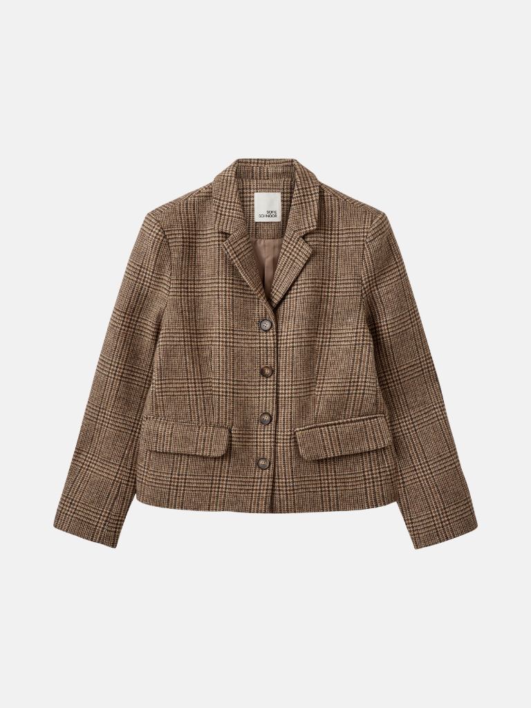 Blazer - EllySW Checked Short, Brown Check